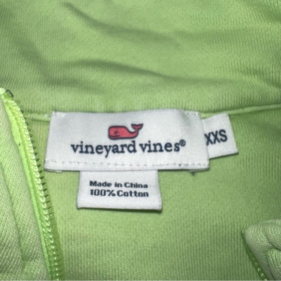 7 Lime Green vineyard vines 1/4 zip - Picture 3 of 6